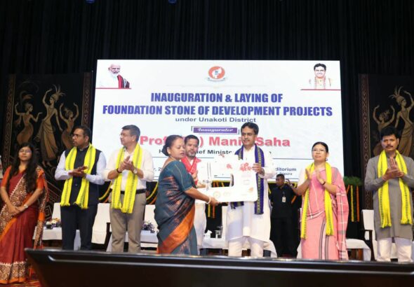 ঊনকোটি জেলার কুমারঘাটে ২১টি উন্নয়নমূলক প্রকল্পের উদ্বোধন ও ভিত্তিপ্রস্তর স্থাপন মুখ্যমন্ত্রীর