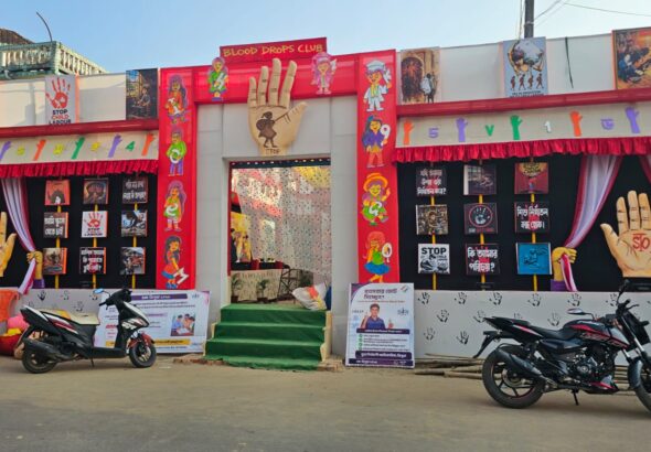শারদোৎসবের আনন্দে মাতোয়ারা সোনামুড়া, পুজোমণ্ডপে সামাজিক সচেতনতার বার্তা