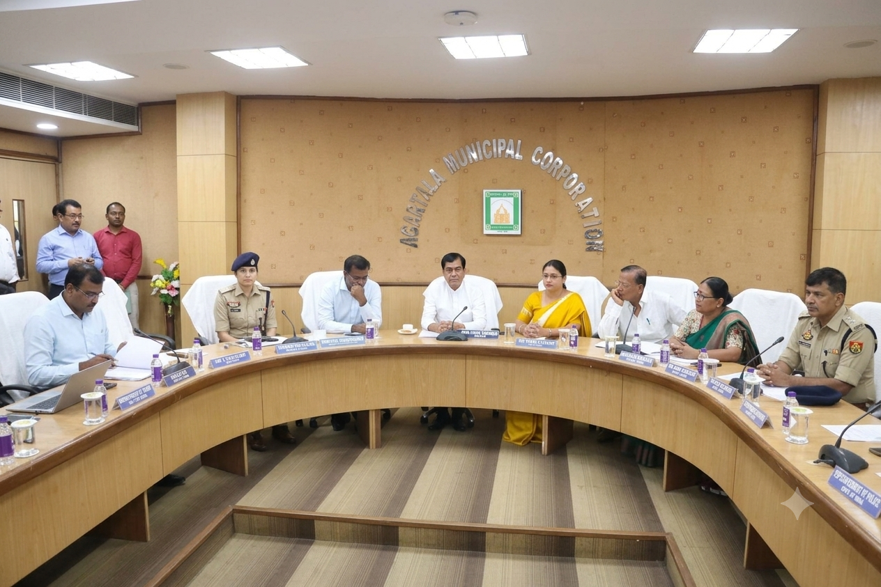 Agartala AMC Reviews Preparations for ‘Maayer Gomon’, Mayor Dipak Majumder Chairs Meeting