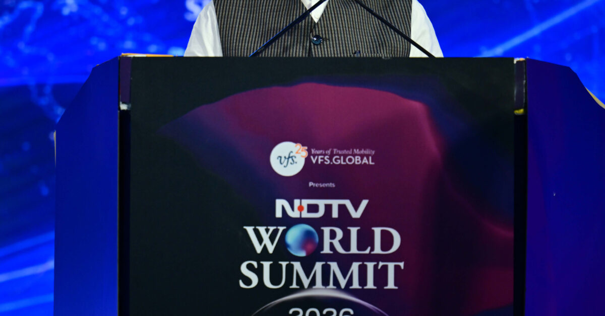 PM addresses the NDTV World Summit – 2026, in New Delhi on October 22, 2026.